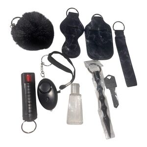 Personal Safety Keychain Set unisex - Black